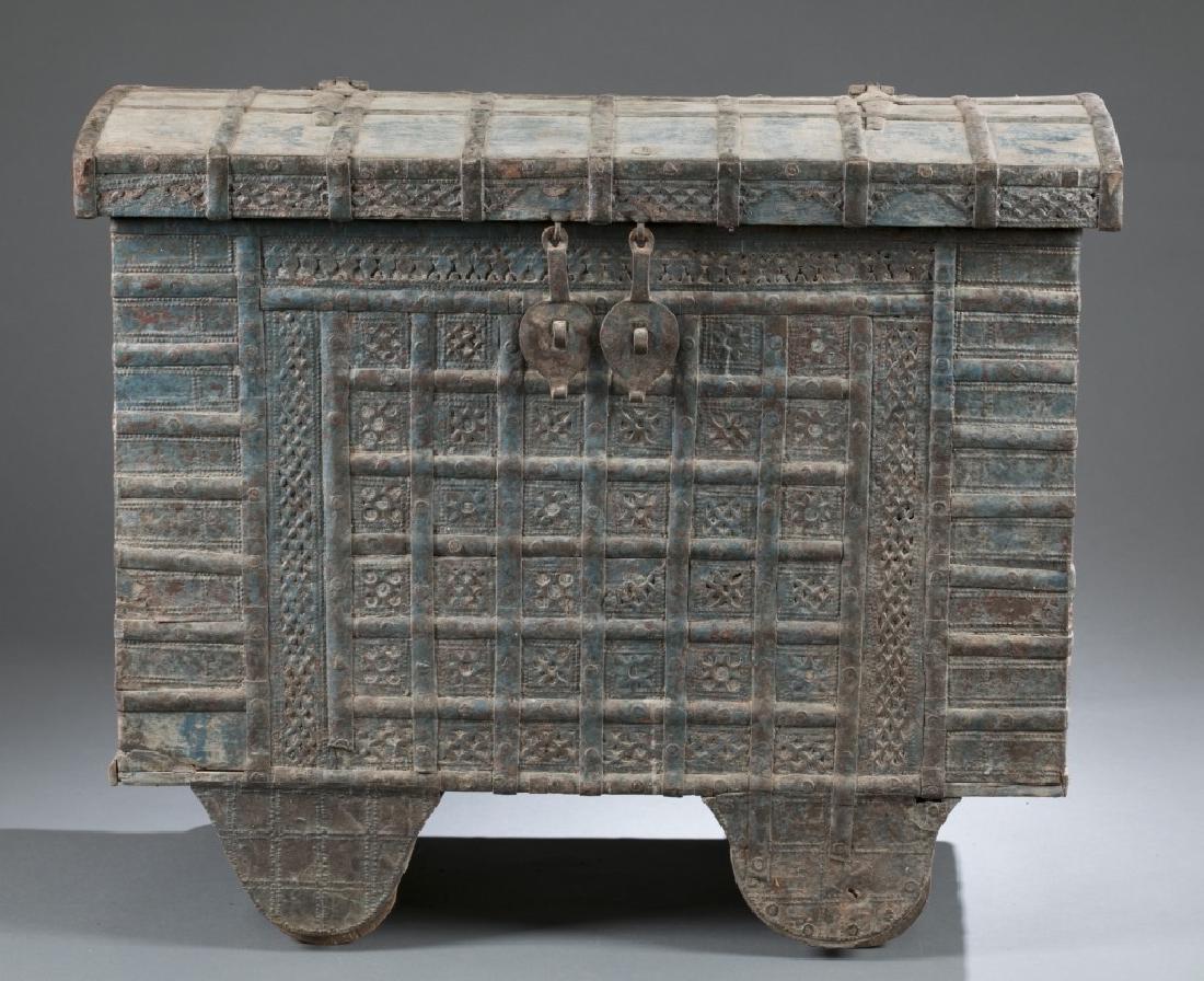 Indonsian metal & wood dowry chest. 20th cen. (1 of 5)