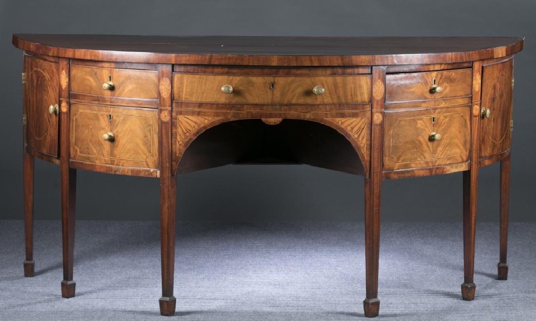 English Hepplewhite Demilune Inlaid Sideboard. (1 of 5)