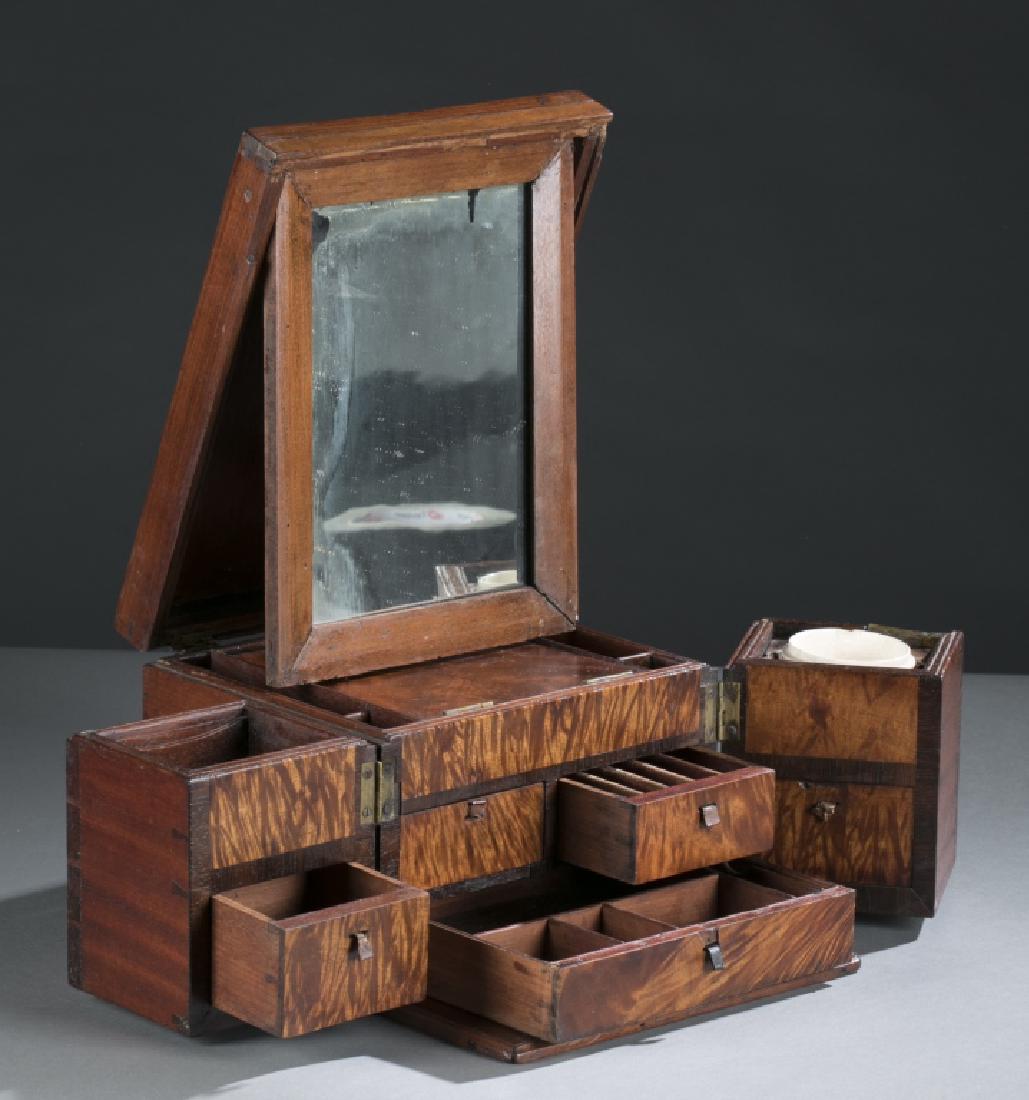 Regency mahogany & satinwood fitted dressing box. (1 of 3)