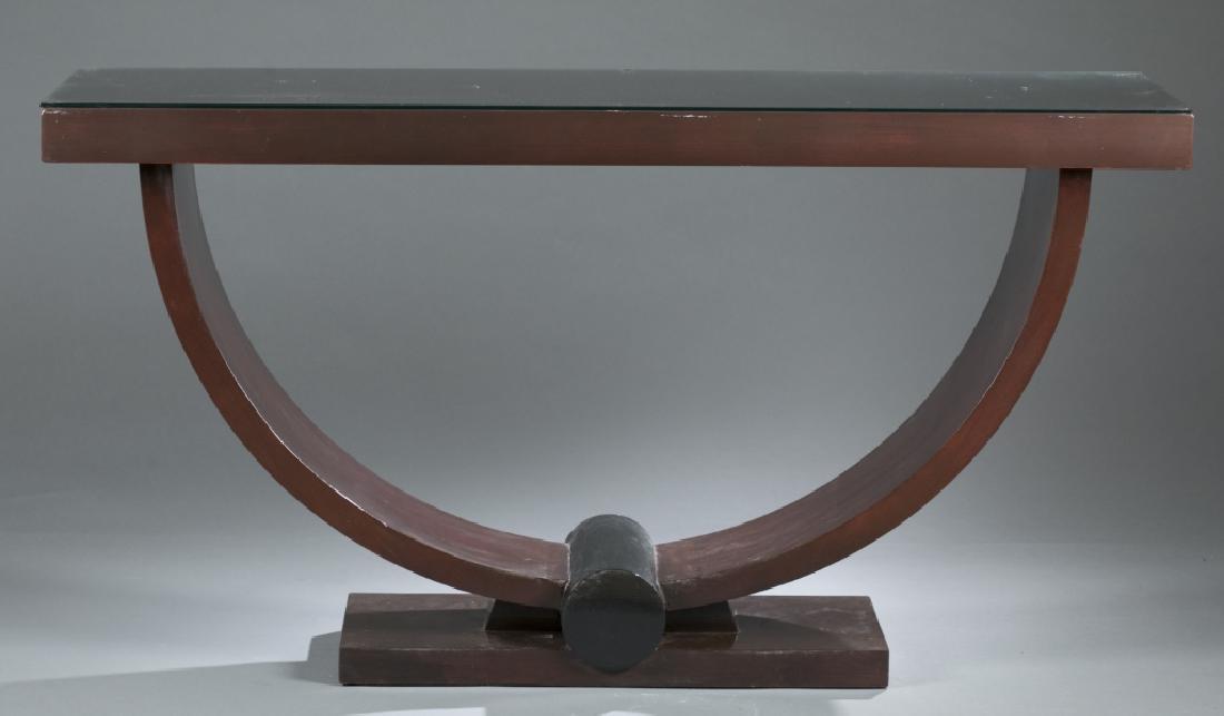 Art Deco Style Glass Top Console Table. (1 of 3)