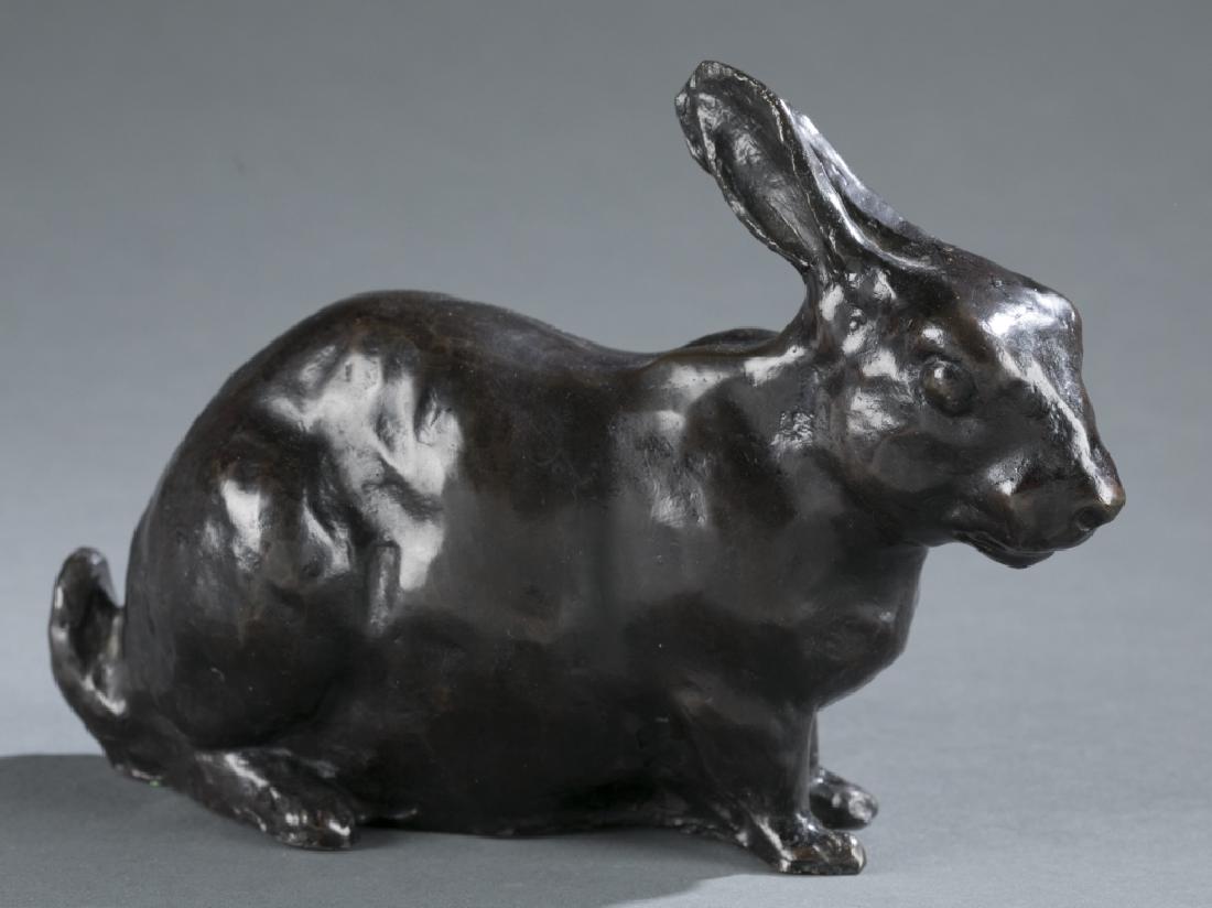 Robert Henry Rockwell bronze rabbit, 20th c. (1 of 4)