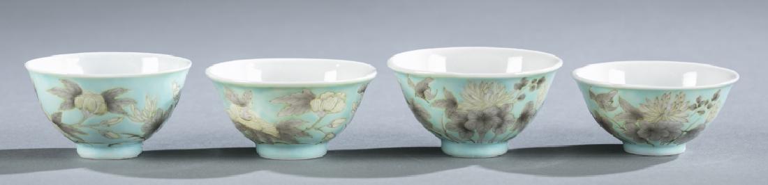 4 Small Chinese porcelain cups. (1 of 9)
