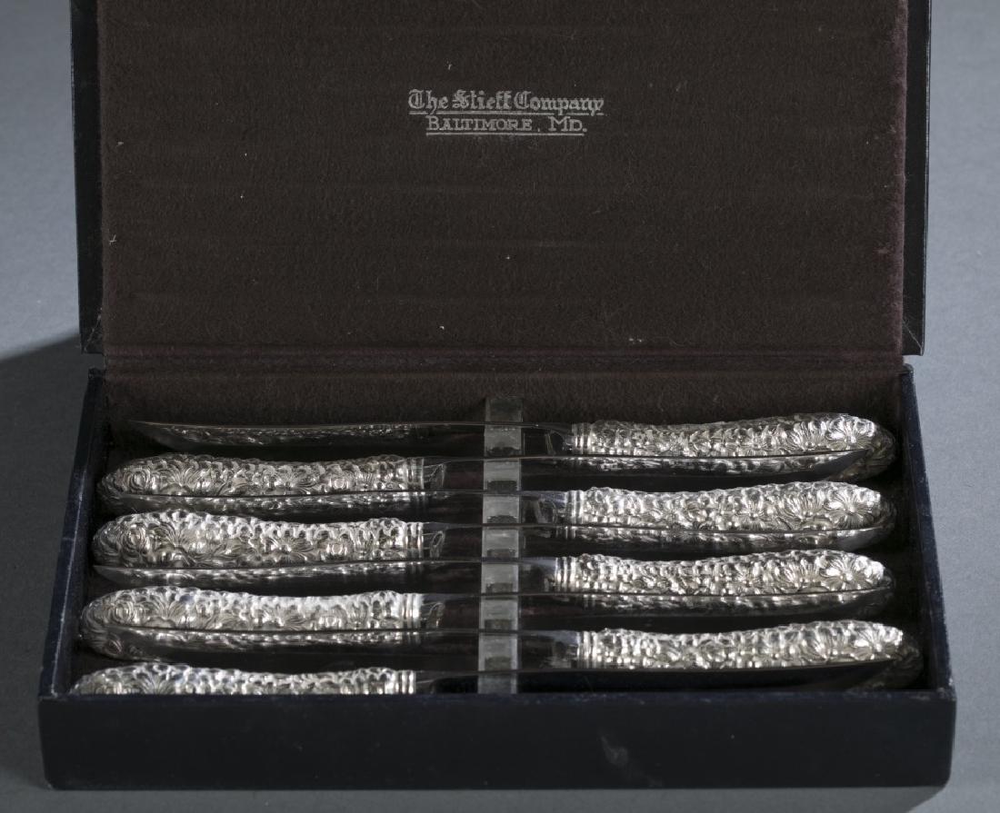 8 Steiff sterling handle steak knives (1 of 4)