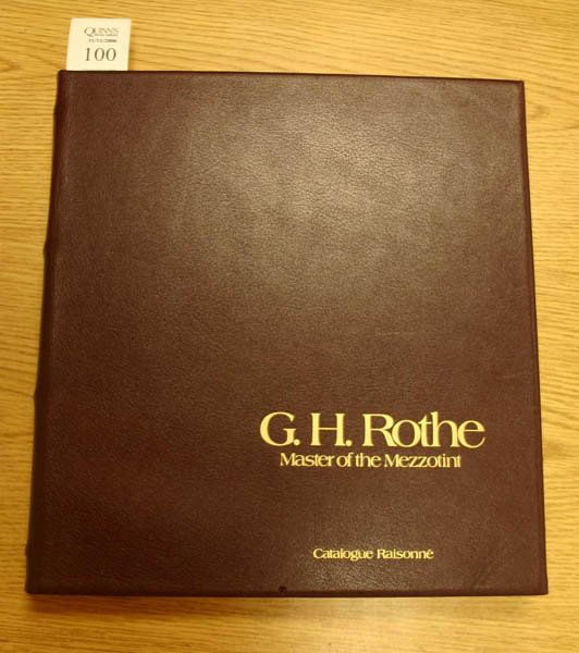 Rothe Catalogue Raisonne. Pierre Restany. 1983.: [Rothe Catalogue Raisonne]. Pierre Restany. G.H. Rothe: Master of the Mezzotint. NY: Hammer Publishing Co. (1983). 4to. Full burgundy leather. Edges slightly rubbed, else fine. Profusely illustrated.