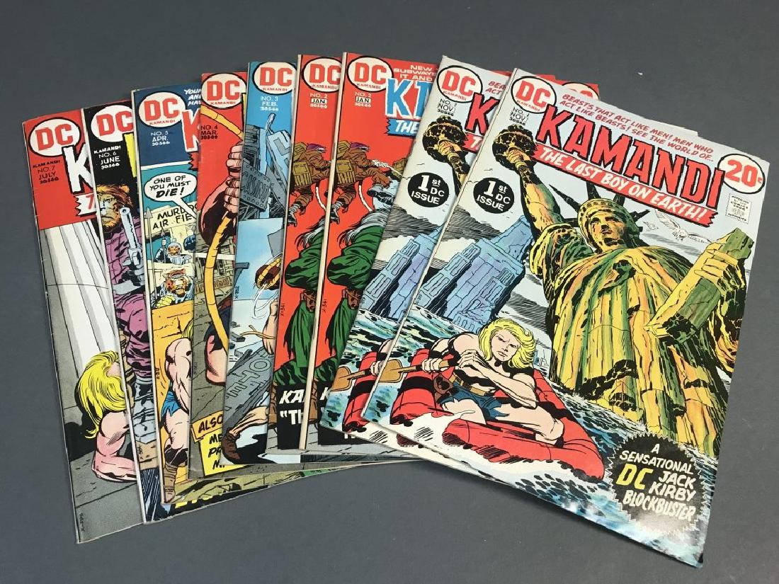 9 issues of Kamandi comic books, 1972-1975. (1 of 2)