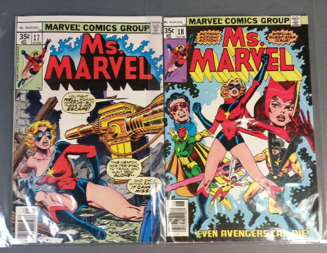 2 issues of Ms. Marvel comic books, 1978. (1 of 1)
