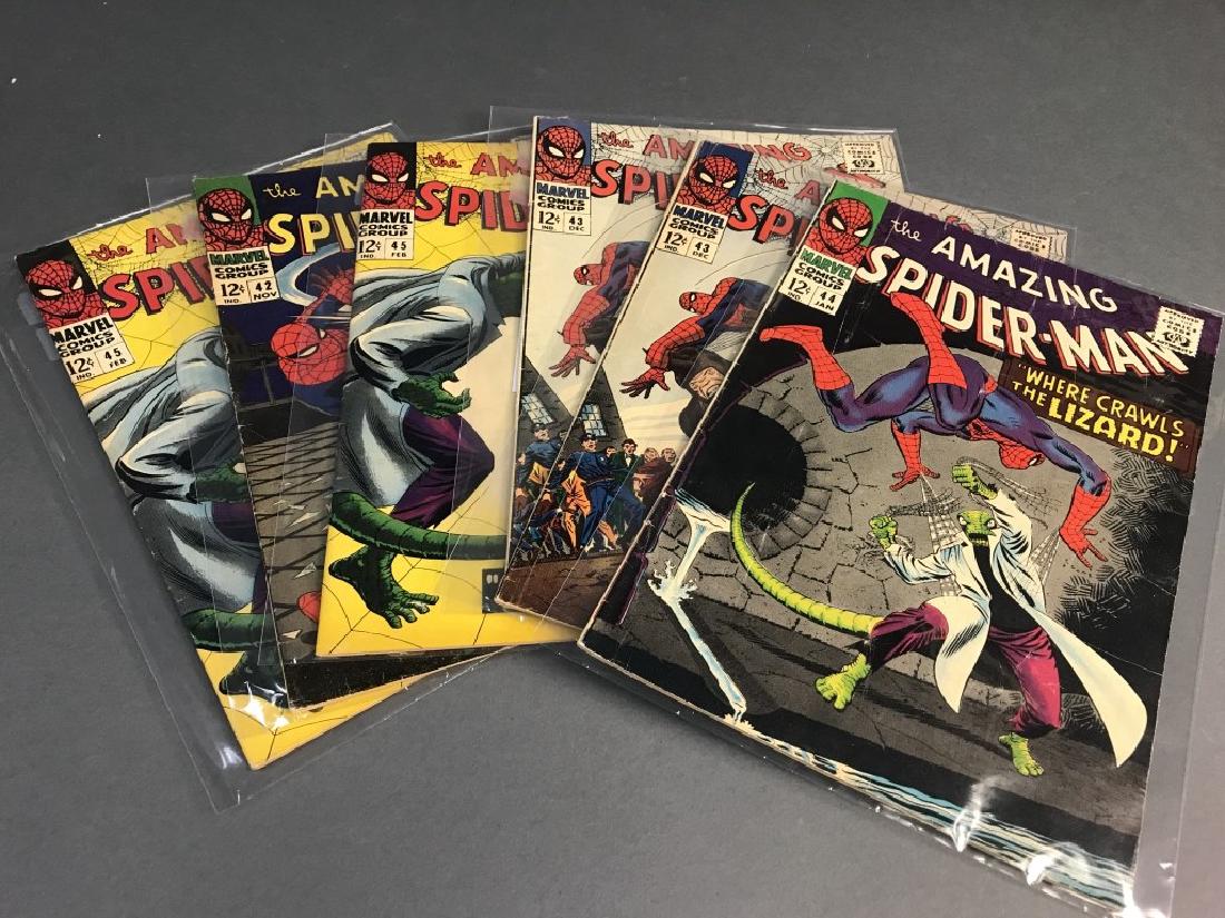 6 issues of Spiderman comic books, 1966-1967. (1 of 1)