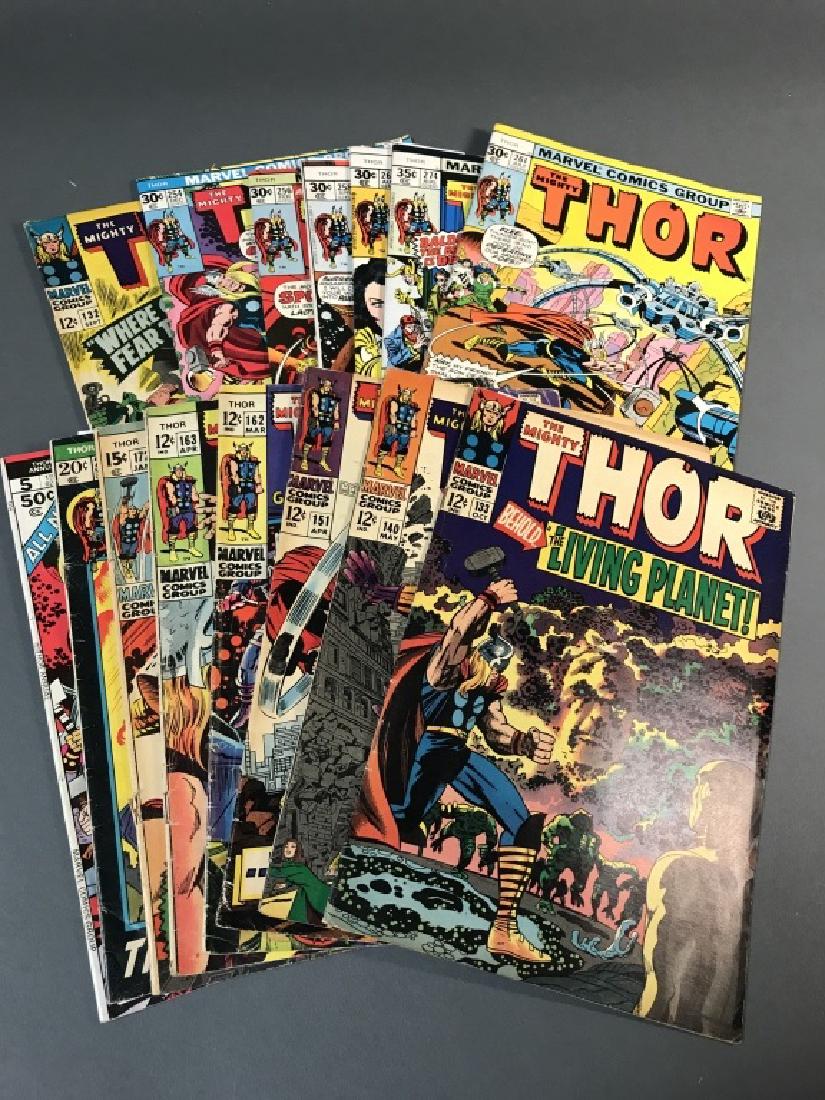 15 issues of Thor comic books, 1968-1977. (1 of 2)