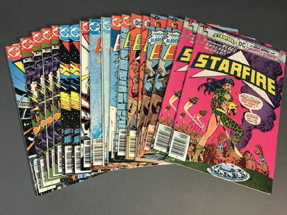 18 issues of Starfire & Star Hunter comic books.: A group of 18 Starfire and Star Hunter comic books. ++ (2) Starfire, Vol.1, No.1, Sep-76, DC. ++ (2) Starfire, Vol.1, No.2, Nov-76, DC. ++ (2) Starfire, Vol.1, No.3, Jan-77, DC. ++ Starfire, Vol.2, No