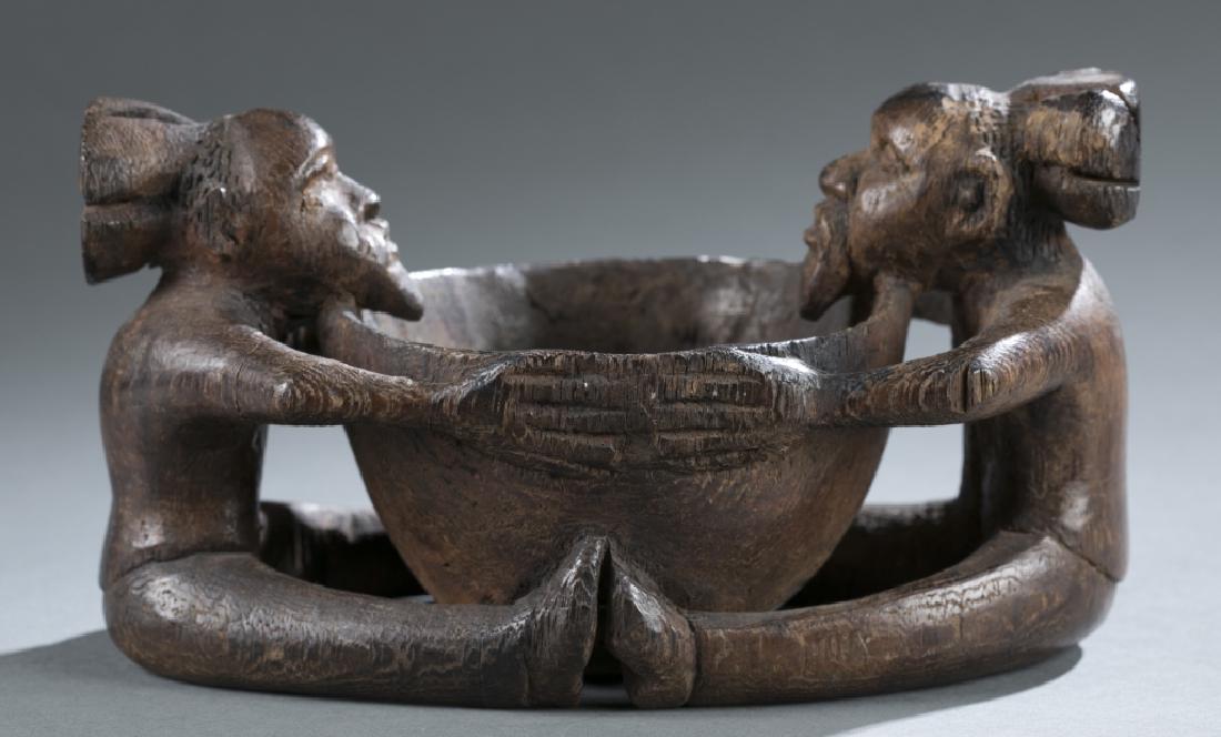 Luba style figural bowl. c. 20th century (1 of 4)