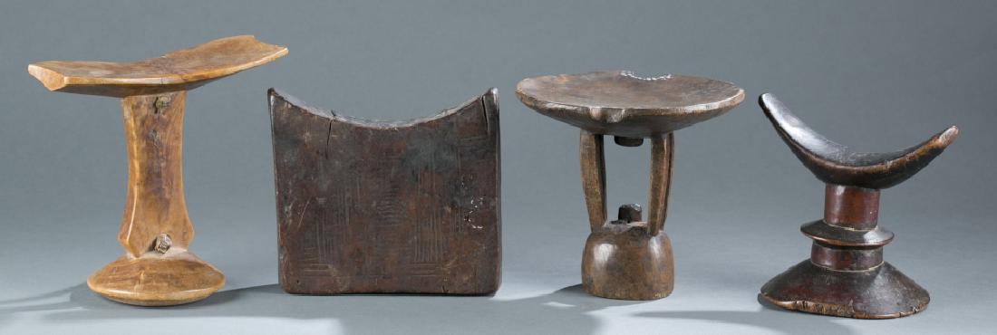 Group of 4 East African neck rests. (1 of 10)