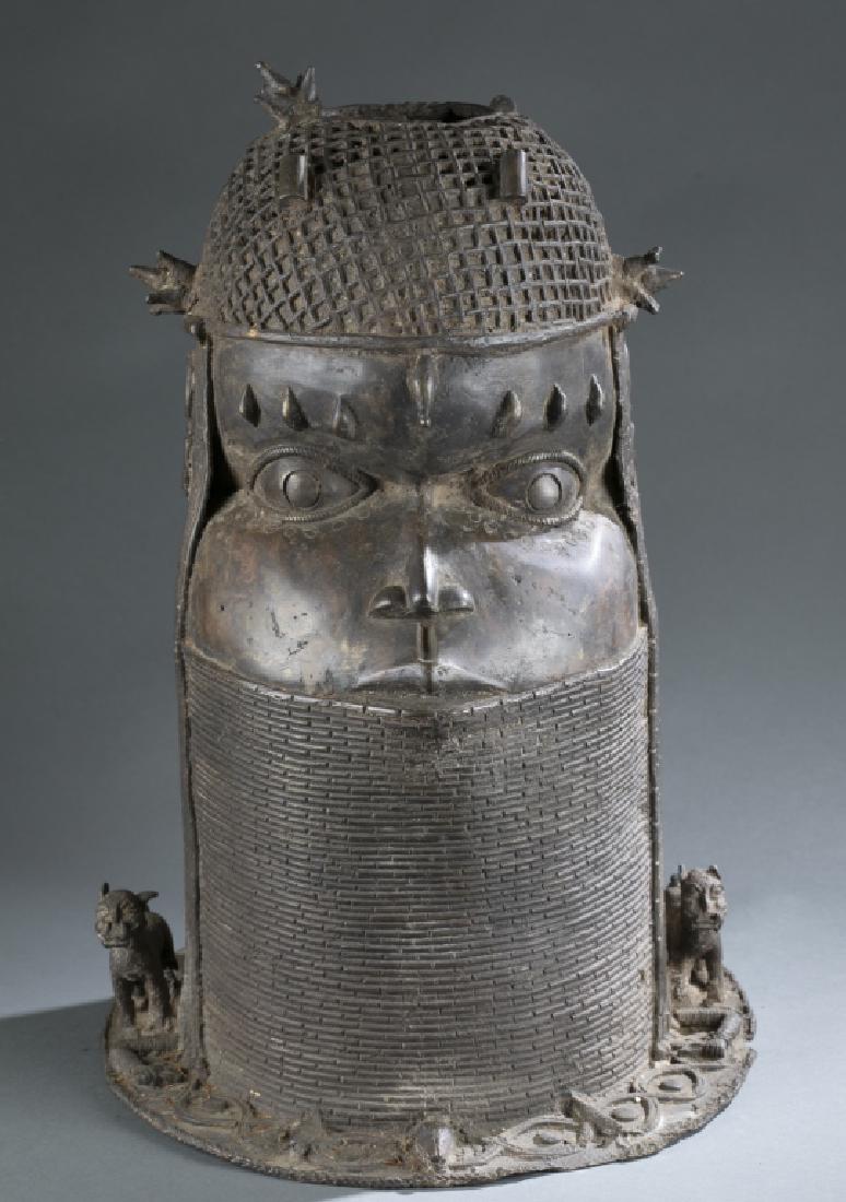 Benin style Oba head. c.20th century. (1 of 3)