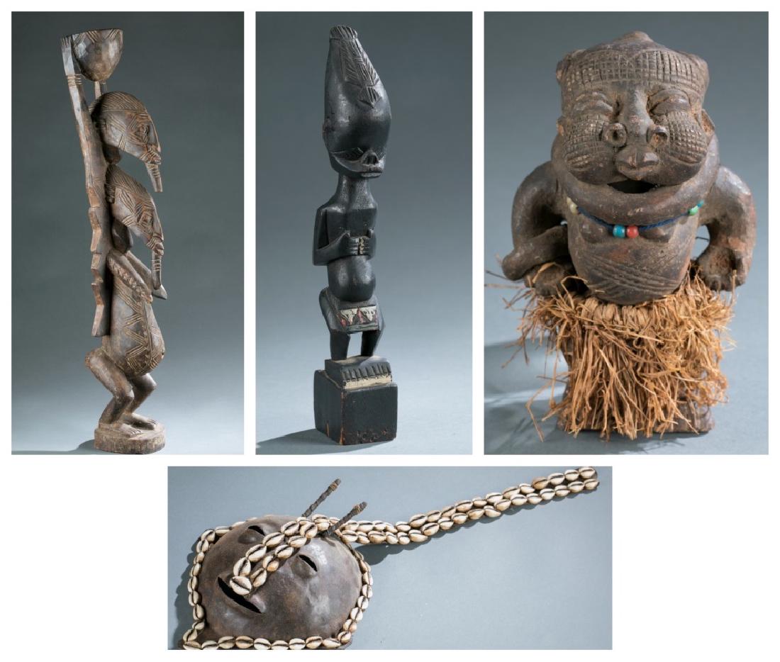 4 West Africa style figures. c.20th century. (1 of 9)