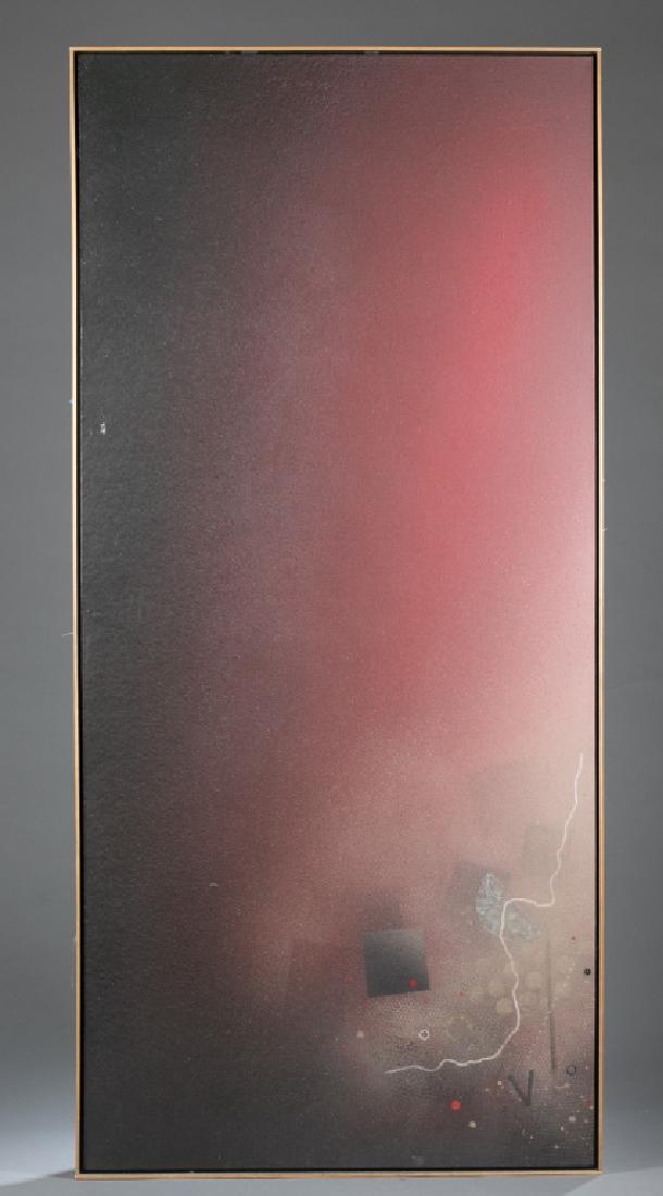 David Shapiro, "V". 1974: Shapiro, David (American, 1944-2014), "V", 1974. Oil on canvas. 78" x 36".