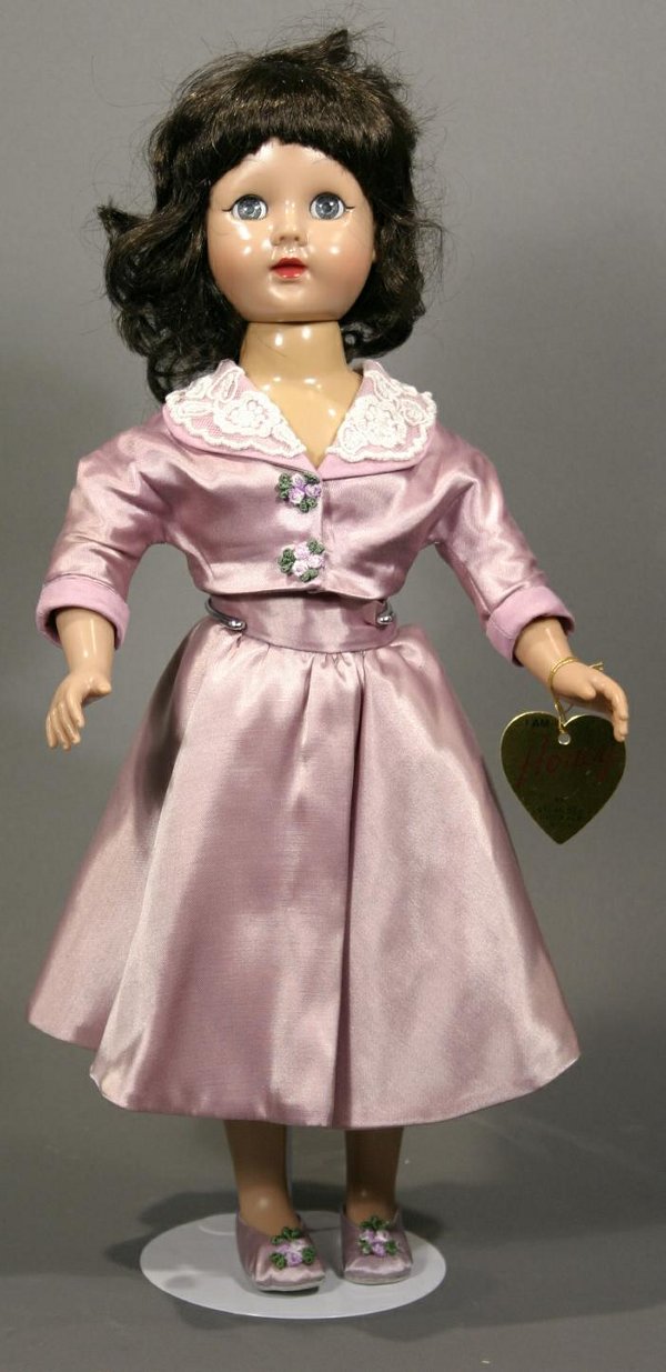 Effanbee "Honey" doll, sleep eyes, glued wig, hard: Effanbee "Honey" doll, sleep eyes, glued wig, hard plastic, jointed.