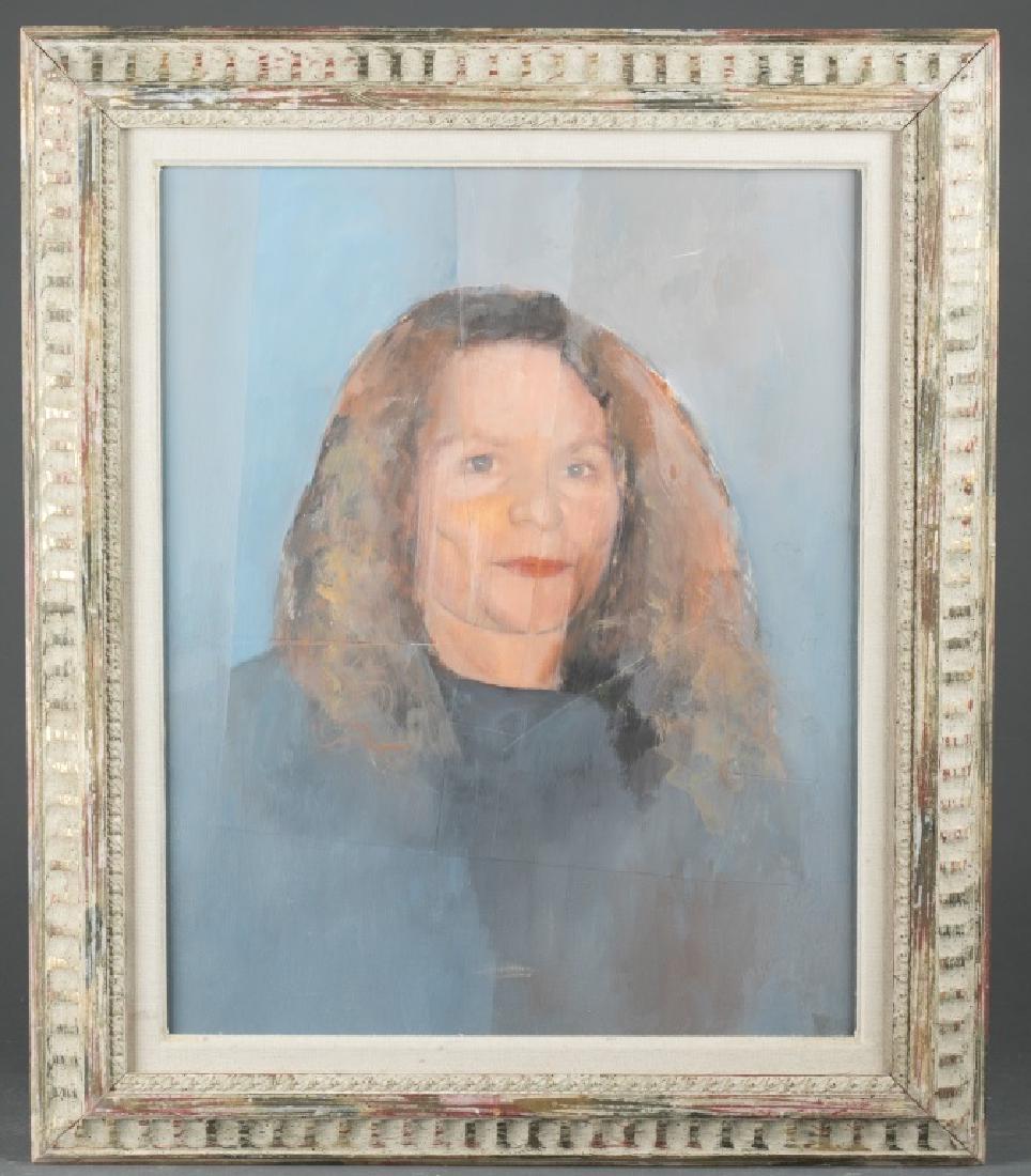Portrait of "Lady Paulta".: Simpson, Merton (American, 1928-2013), Portrait of "Lady Paulta", 2002, acrylic, oil and collage on canvas, signed & dated verso, 25 1/2" x 21 1/2" (framed).