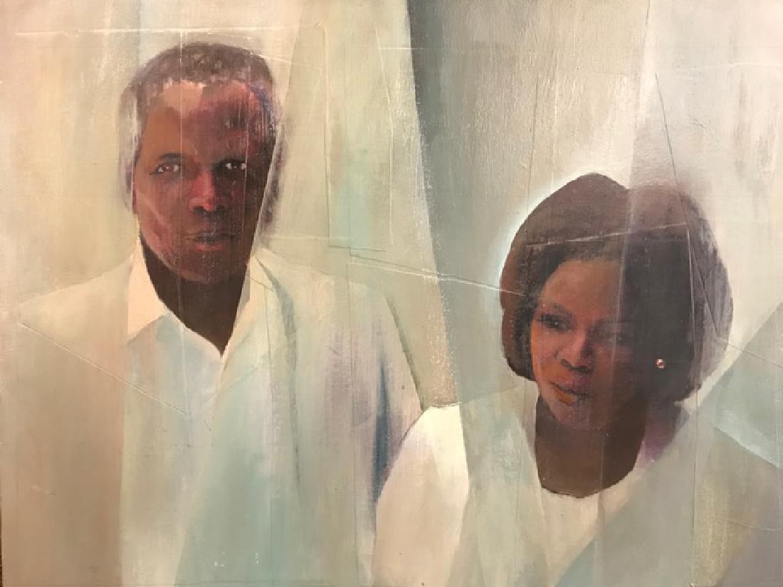 Portrait of Oprah Winfrey and Sidney Poitier. (1 of 3)