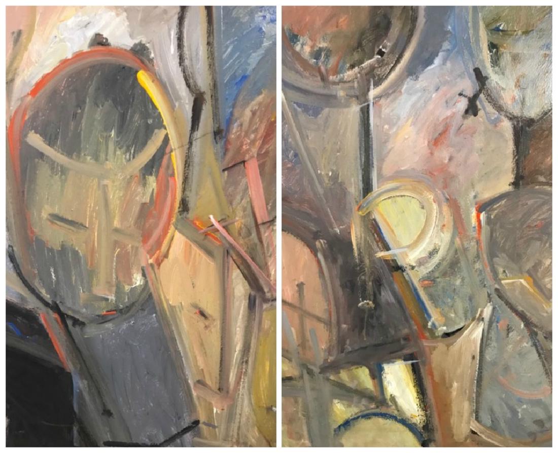 Two Abstract Figurative Paintings. (1 of 7)