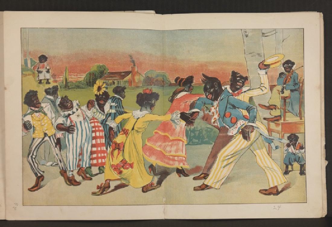 18 items: Magazine illustrations, ads.: 18 items, mostly magazine illustrations and ads, a few booklets. Sources include Frank Leslie’s, Punch, or the London Charivari, Ladies’ Home Journal, 3 illustrations by E. W. Kemble, Plainfield N
