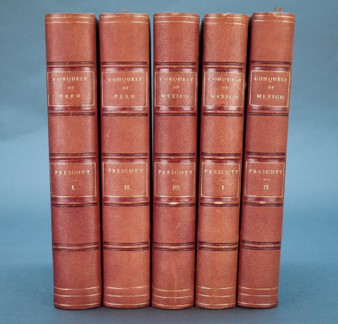 5 Vols: Prescott. History Of The Conquest... (1 of 5)