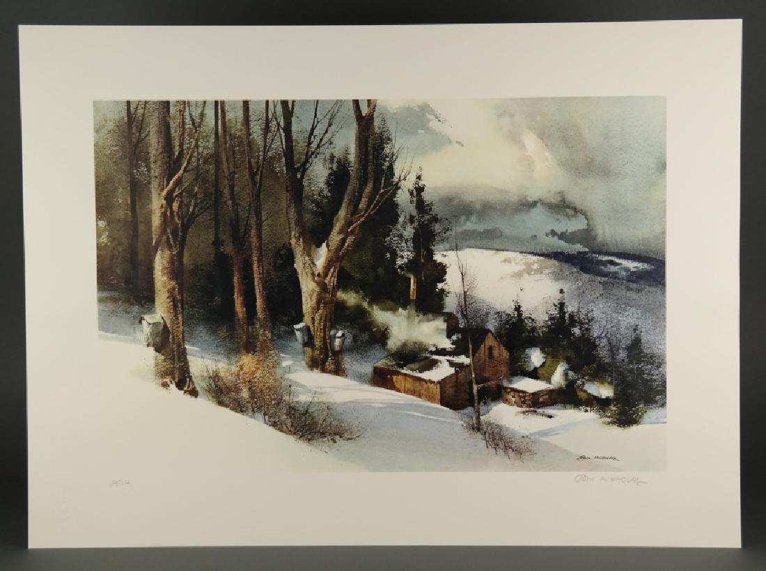 2 Franklin Mint portfolios- 20 plates, each signed: [Landscape] 2 Items. ++ Gold Medal Watercolors. [1973]. Folio. Contains 12 plates, each pencil signed, by Tom Nicholas, Marion B. Brown, Philip Jamison, Paul Rickert, Mel Crawford, Paul Strisik, Don S