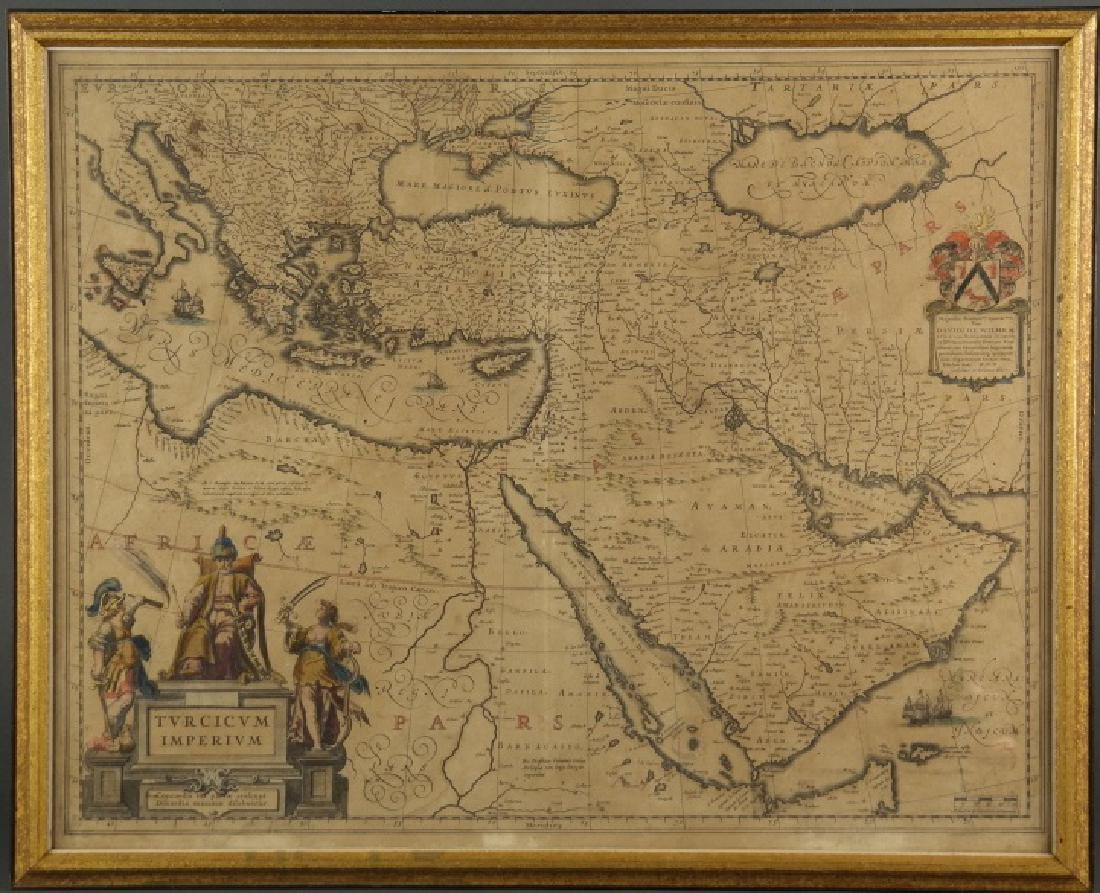 Turcicum Imperium. Map. Bleau, [early-mid 1600s]. (1 of 3)