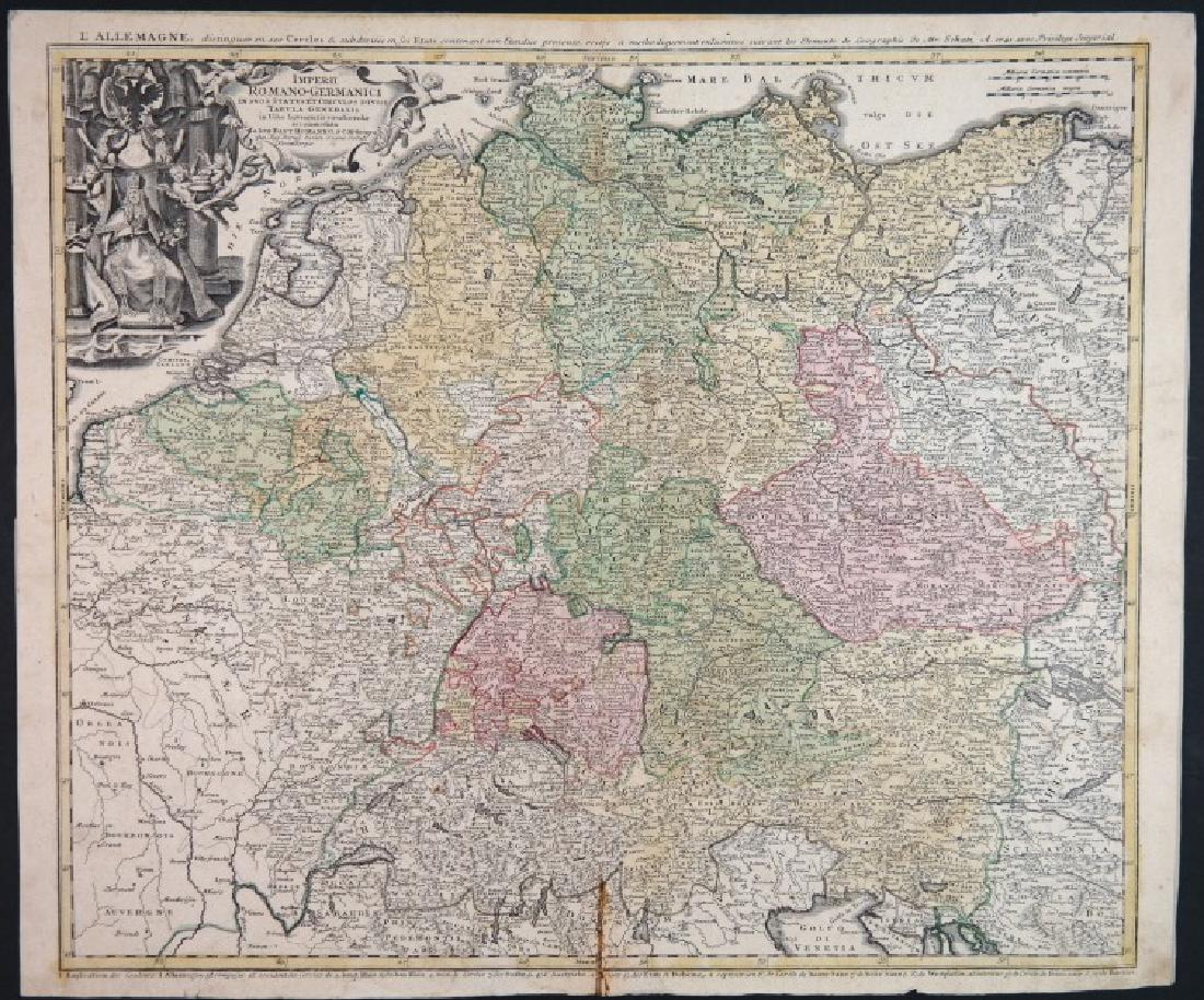 4 Maps: Central Europe. Homann, Thomson , de Witt. (1 of 4)