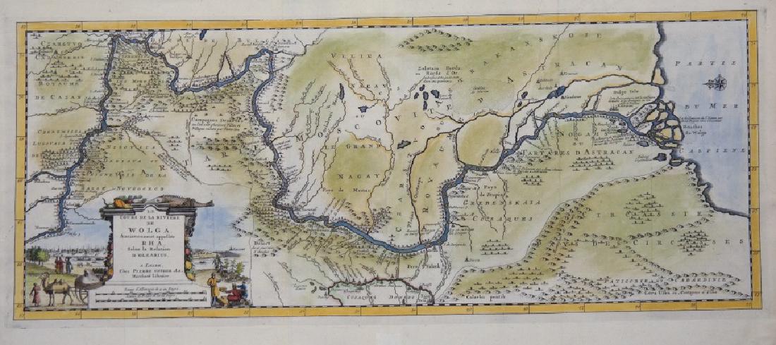 Le Cours De La Riviere De Wolga (Volga River map). (1 of 1)