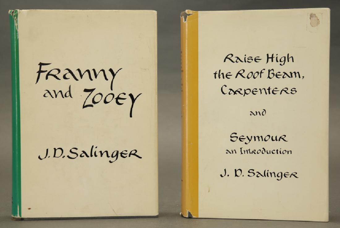 2 J. D. Salinger firsts incl: Franny And Zooey.: Salinger, J. D. 2 First Editions. ++ Franny And Zooey. Bos: Little, Brown, (1961). 1st edition. FPAA, Vol I, p315. ++ Raise High The Roof Beam, Carpenters, And Seymour: An Introduction. Little, Brown,