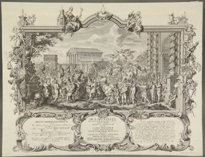 Johann Daniel Herz. Constantine Triumphant. 1734.: Johann Daniel Herz the Elder. (1693-1754). "Cruci Triumphanti In Flav Constantino Aug quae olim dedecus supplicium nunc gloria romanorum salus reipublicae felix temporum reparatio lingo spinis et laur