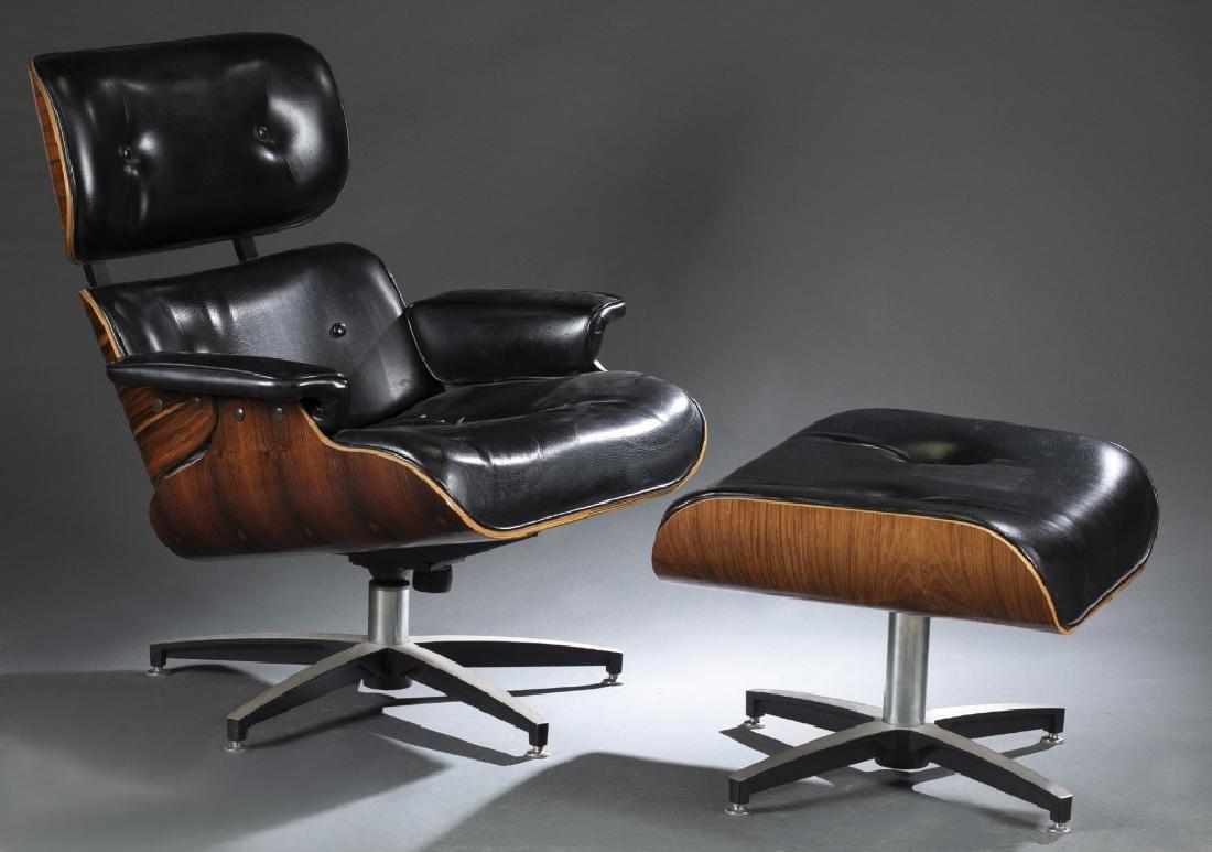 Mid-Century Modern Eames style chair and ottoman. (1 of 5)