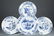 4 Chinese export blue and white plates.