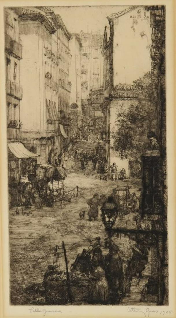 Anthony Gross. Calle Gravina, Madrid. 1925. (1 of 4)