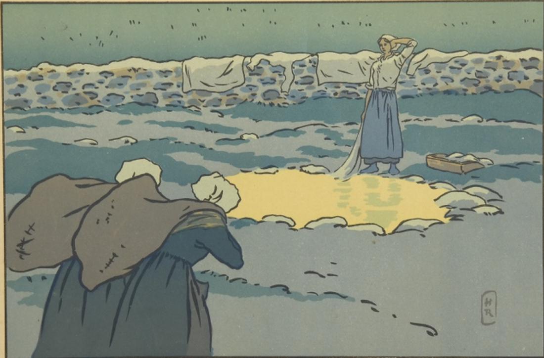 Henri Riviere. Le Lavoir au Haut-Trestraou. 1895. (1 of 2)
