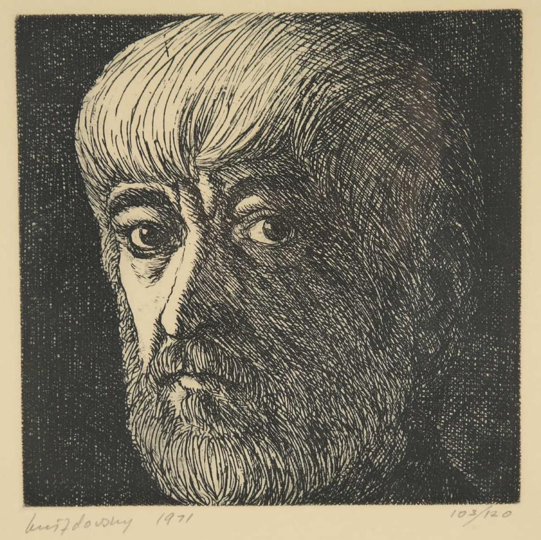 Jacques Hnizdovsky. Self-Portrait. 1971. (1 of 4)