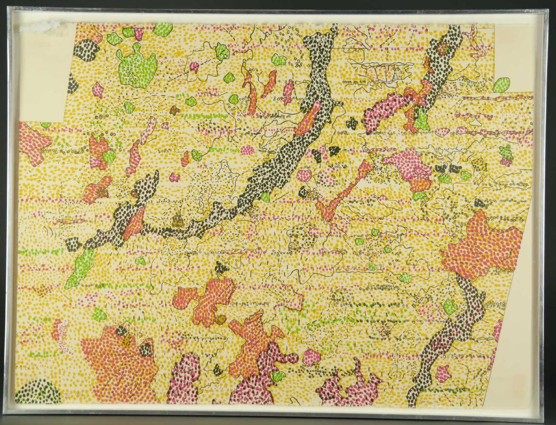 Nancy Graves. Lunar Landscape VII. 1972.: Graves, Nancy (American, 1939-1995). "Lunar Landscape VII." 1972. From the portfolio: "Lithographs Based on Geologic Maps of Lunar Orbiter and Apollo Landing Sites." Edition 86 of 100. Pace Editions.