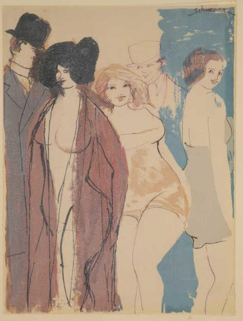 David Schneuer (1905-1988). Untitled. Serigraph. (1 of 3)