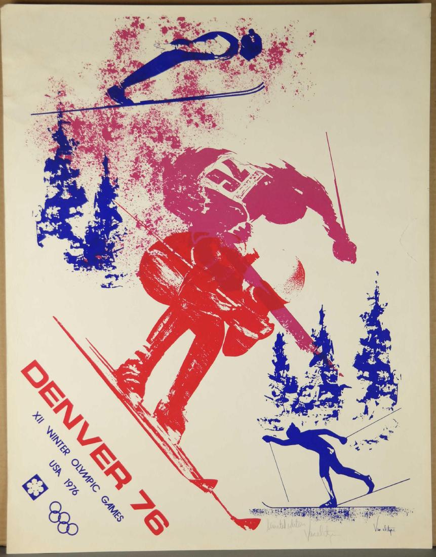 Larry Van Alstyne. 1976 Winter Olympics Poster. (1 of 2)