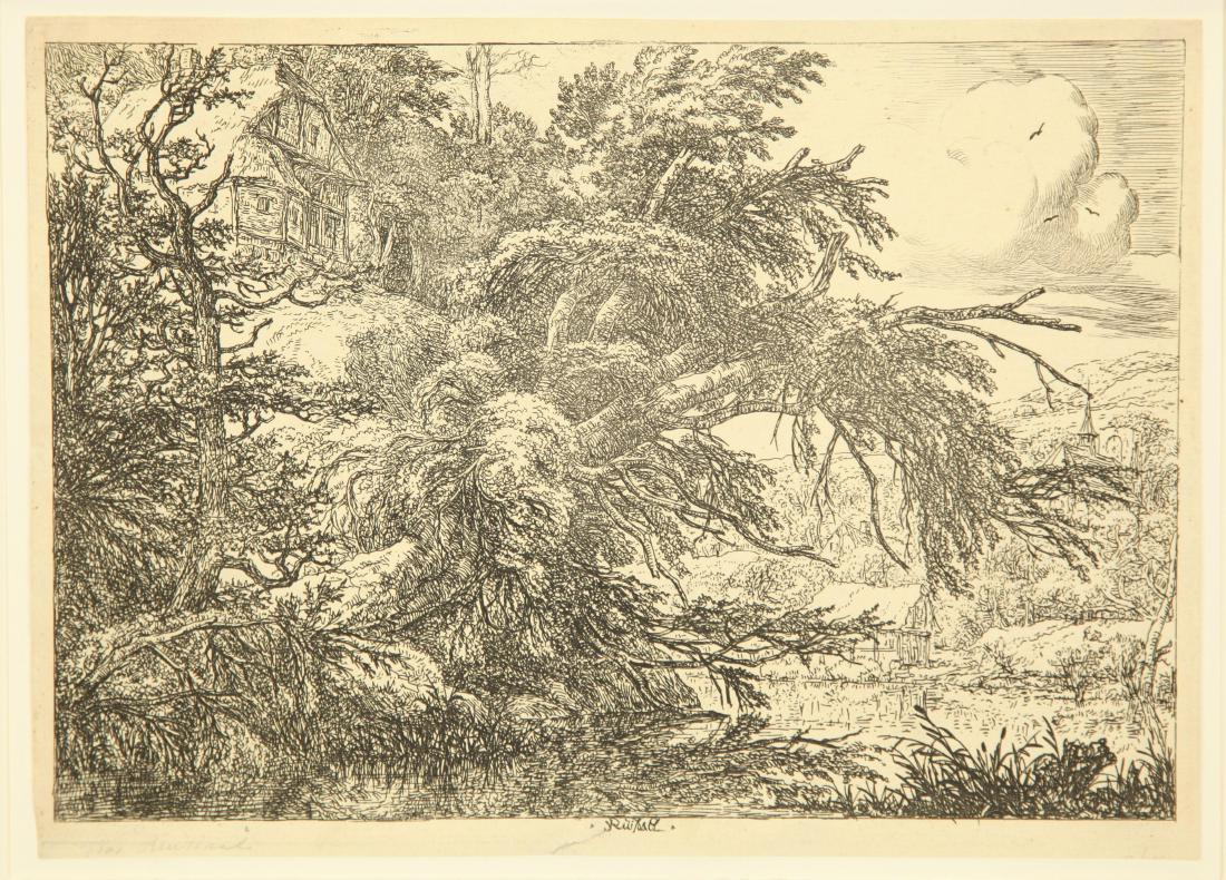 Jacob van Ruisdael. Cottage at the Top of a Hill. (1 of 3)