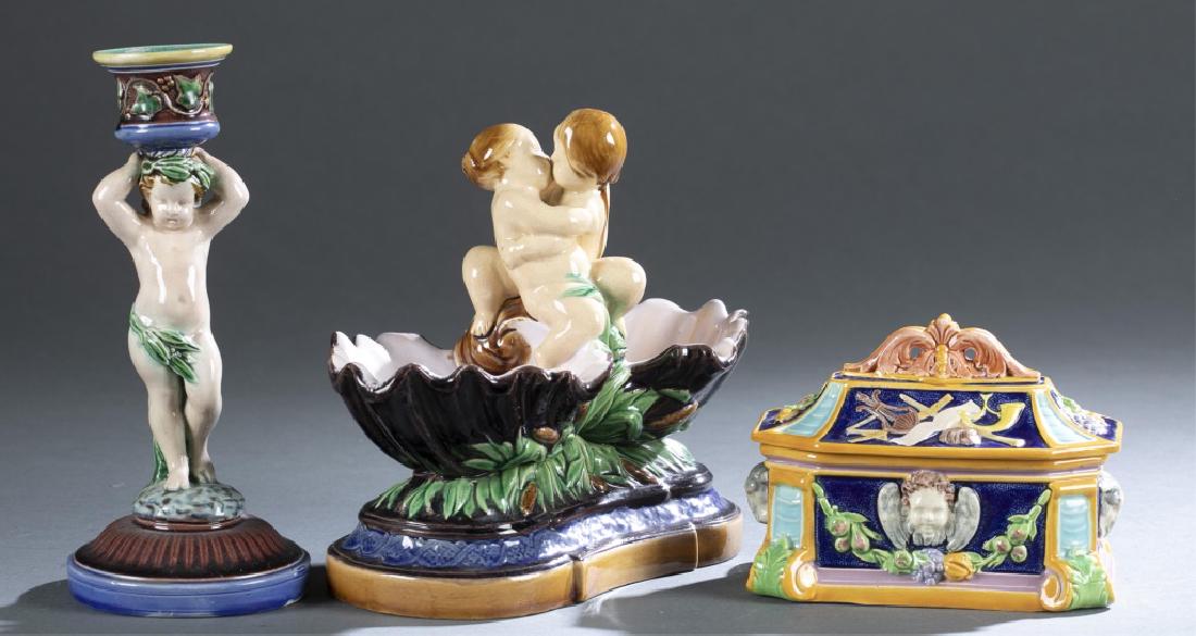 3 pieces of putti majolica. (1 of 11)