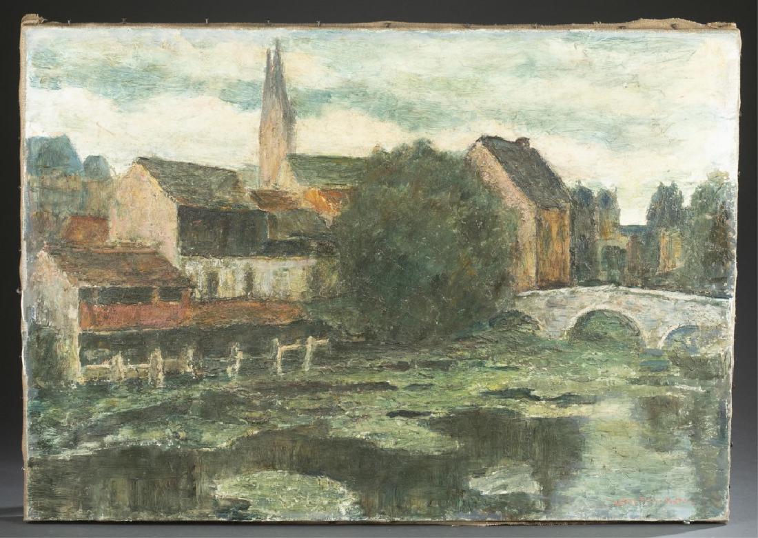 José Fabri-Canti, City edge overlooking canal, O/C (1 of 4)