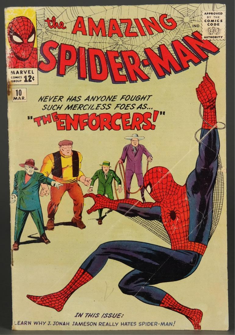 The Amazing Spider-Man #10 (Marvel, 1964): The Amazing Spider-Man #10 (Marvel, 1964). The Big Man (Fred Foswell) and the Enforcers (Montana, Ox, and Fancy Dan) make their first appearances in this issue. Steve Ditko and Jack Kirby cover. Ditko