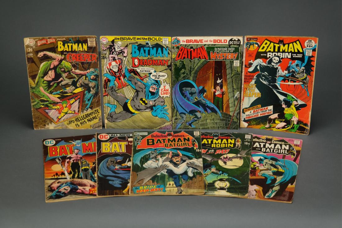 Group of Silver Age Batman Comics: Group of Silver Age Batman Comics (DC, 1960s-1970s). 9 issues. Includes: Batman (DC, 1971), #237, #243, #244: Ra's Al Ghul Lives Again; Detective Comics, #402, #407, #410; Brave and the Bold, #80, #86