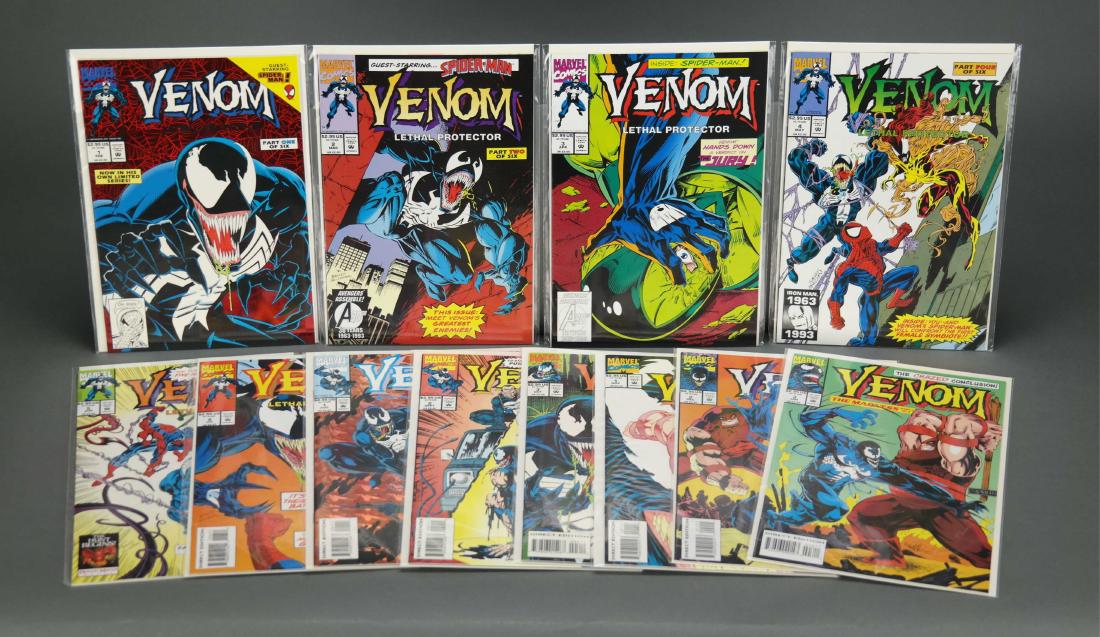Group of 12 Venom Comics.: Group of Venom Comics (Marvel, 1993). 12 issues. Includes: Venom: Lethal Protector, #1 (Red holo-grafx foil cover), 2-6; Venom: The Madness (1993), #1-3; Venom: Funeral Pyre, #1-3. NM condition. Total