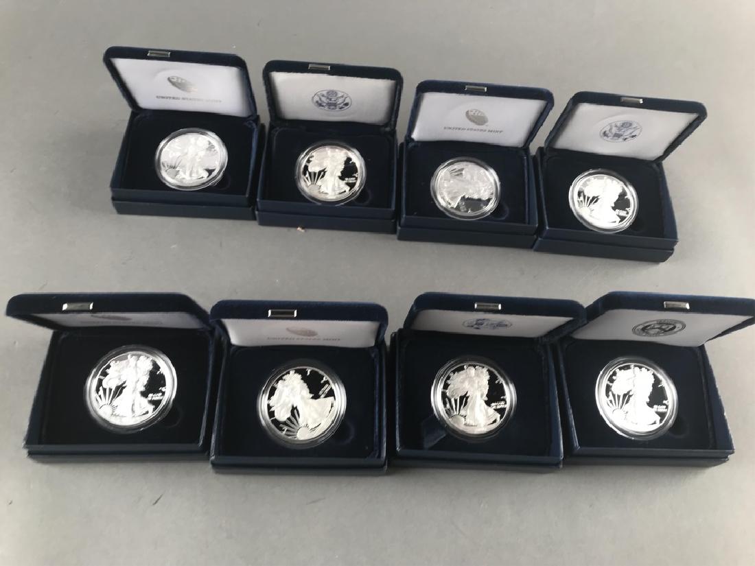 Eight Uncirculated American Eagle Silver Proofs (1 of 7)