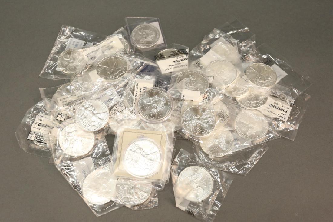 44 Uncirculated American Eagle Silver Dollars (1 of 2)