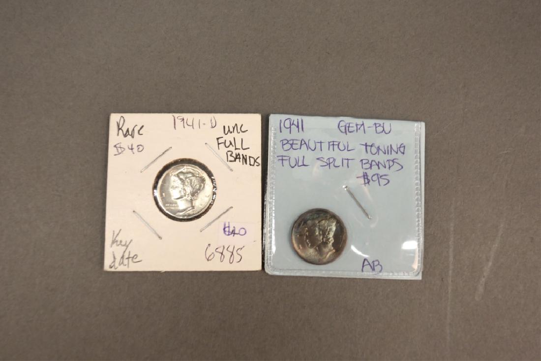 Two 1941 Mercury Dimes MS65 (1 of 2)