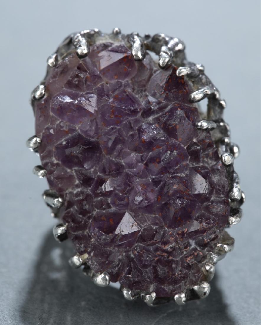 Statement amethyst ring in Sterling Silver. (1 of 4)