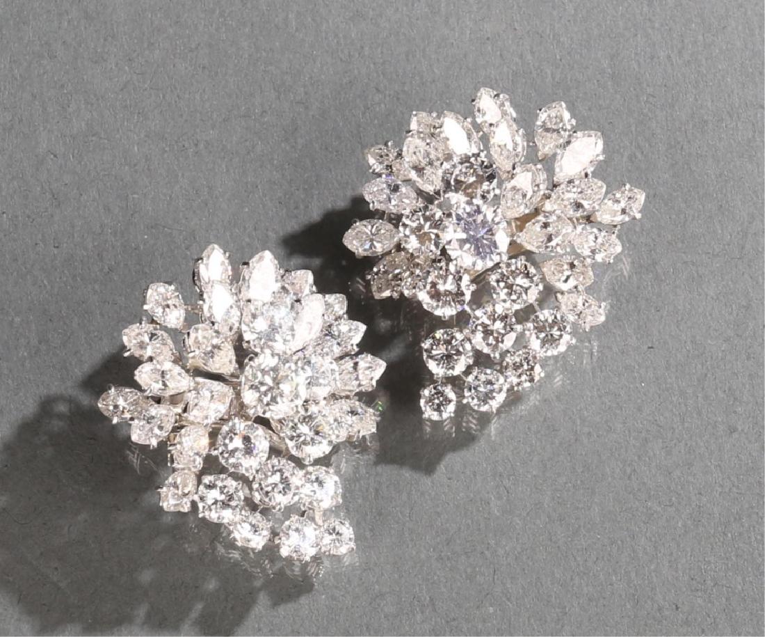 16.10 Ctw. diamond clip earrings. (1 of 6)