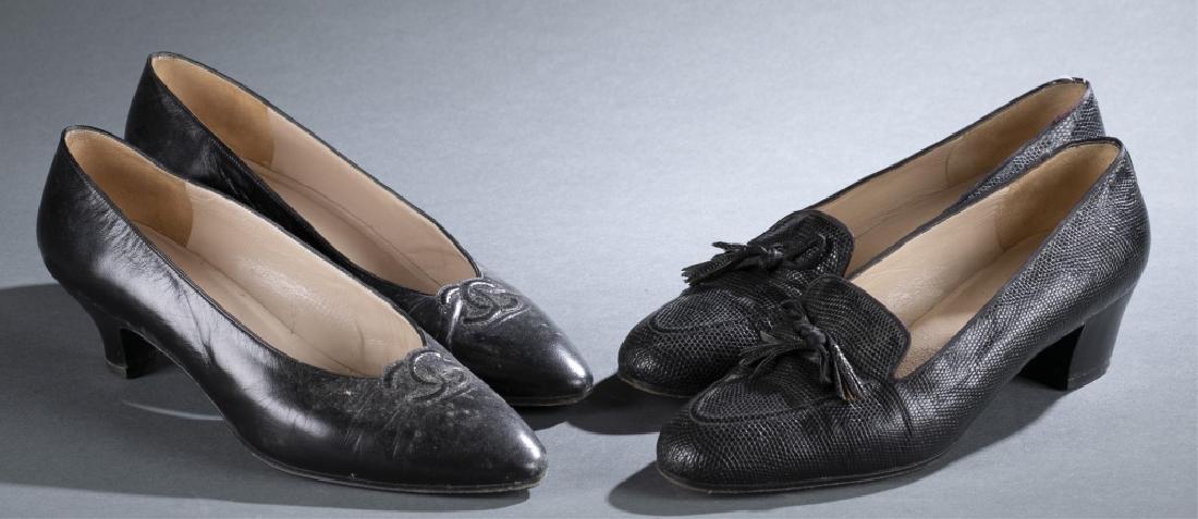2 Pairs of Chanel, Black Heels. (1 of 8)